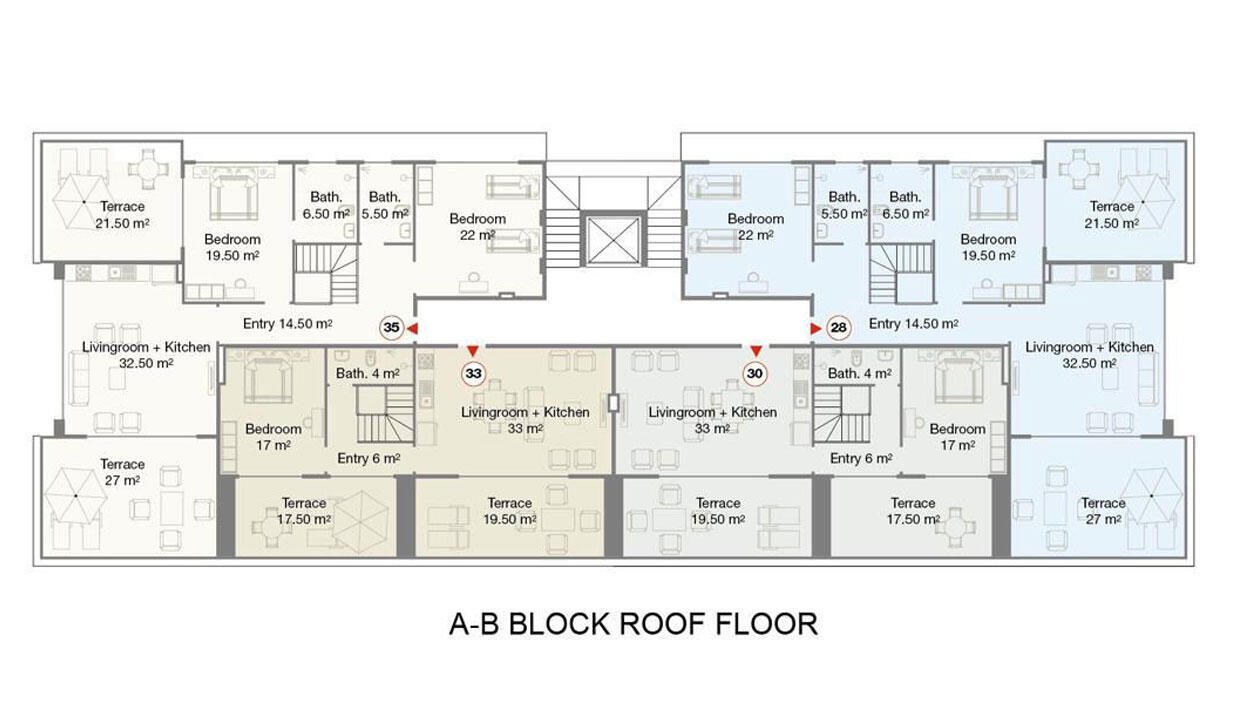 A-B Block Roof Floor